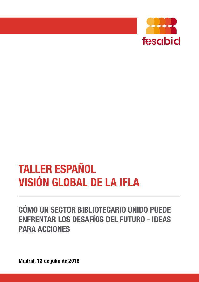 Informe Taller IFLA Global Vision 13 de julio de 2018